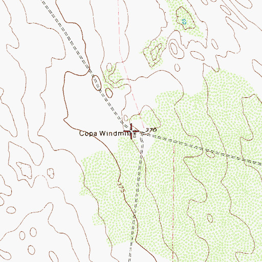 Topographic Map of Copa Windmill, TX