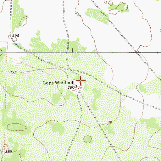 Topographic Map of Copa Windmill, TX