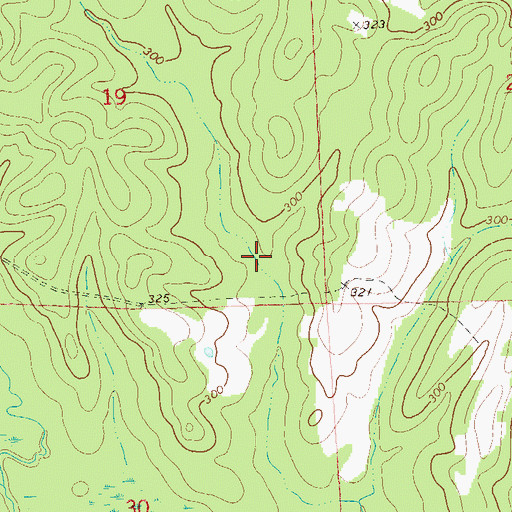 Topographic Map of Shreves Mill (historical), AL
