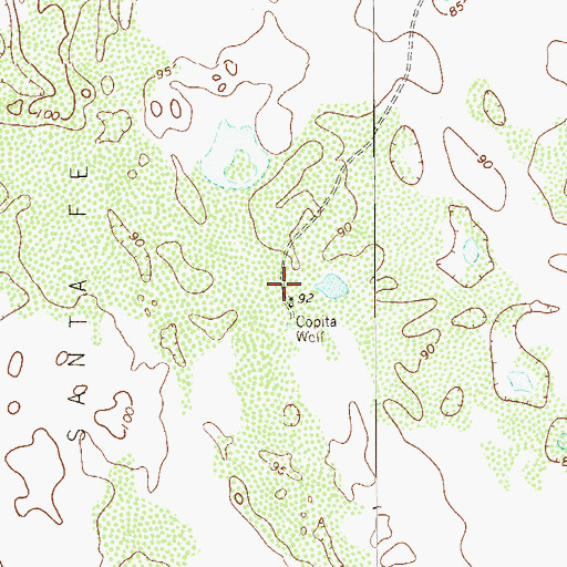 Topographic Map of Copita Well, TX