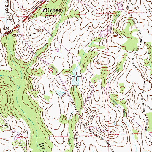 Topographic Map of Smiths Pond, AL