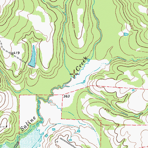 Topographic Map of Copperas Creek, TX