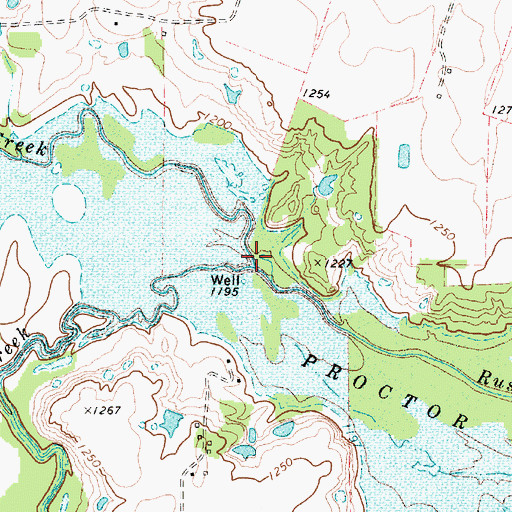 Topographic Map of Copperas Creek, TX