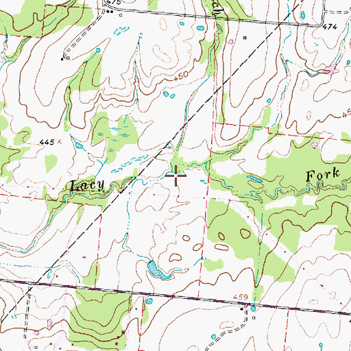 Topographic Map of Coppers Branch, TX