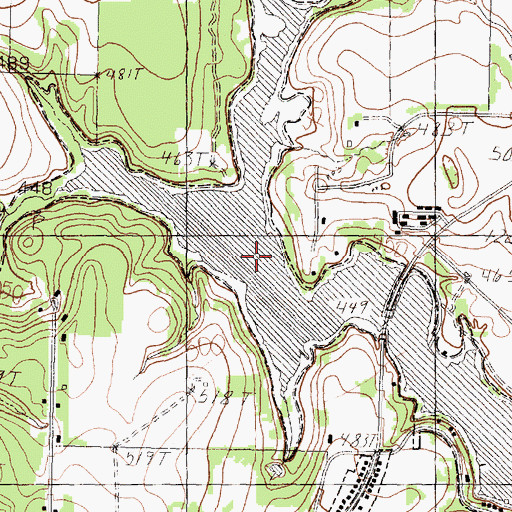 Topographic Map of Coppers Creek, TX