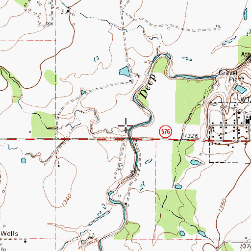 Topographic Map of Cordwood Creek, TX