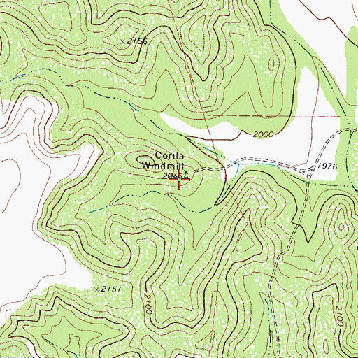 Topographic Map of Corita Windmill, TX