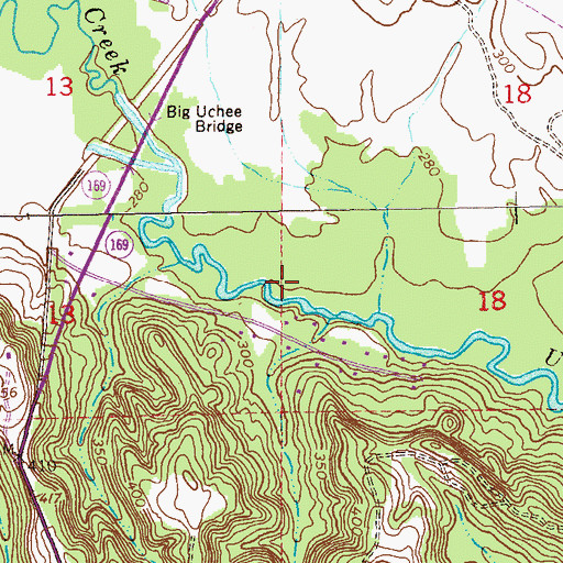 Topographic Map of Thomas Bridge (historical), AL
