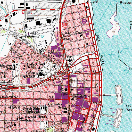 Topographic Map of Corpus Christi, TX