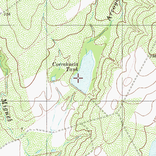 Topographic Map of Correhuela Tank, TX