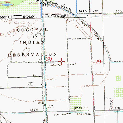Topographic Map of Walton Lateral, AZ