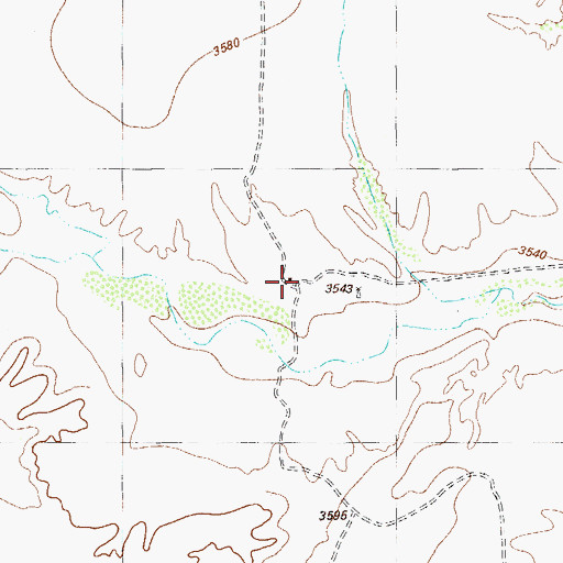 Topographic Map of Cotters Ranch, TX