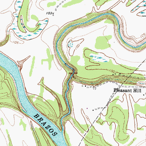 Topographic Map of Cottonwood Creek, TX