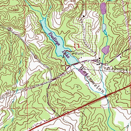 Topographic Map of Williams Dudley Cemetery, AL