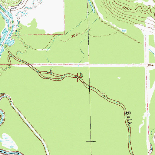 Topographic Map of Cottonwood Creek, TX