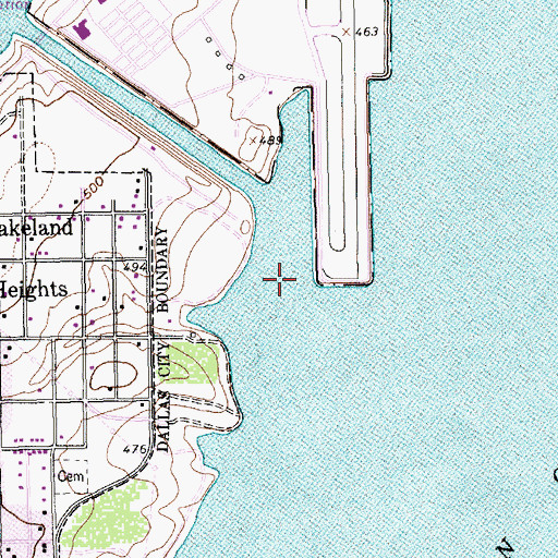 Topographic Map of Cottonwood Creek, TX