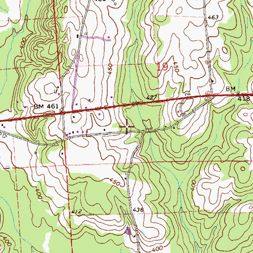 Topographic Map of Wills Valley Church (historical), AL