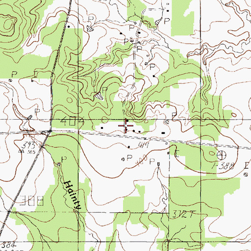 Topographic Map of County Line Church, TX