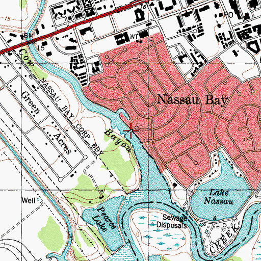 Topographic Map of Cow Bayou, TX