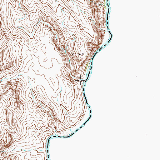 Topographic Map of Cow Canyon, TX