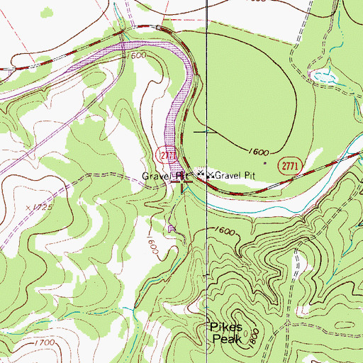 Topographic Map of Cow Creek, TX