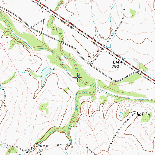 Topographic Map of Cox Branch, TX