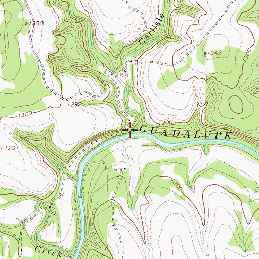 Topographic Map of Coyote Canyon, TX