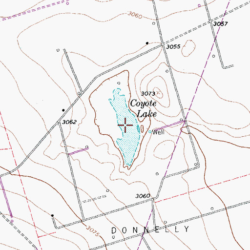 Topographic Map of Coyote Lake, TX