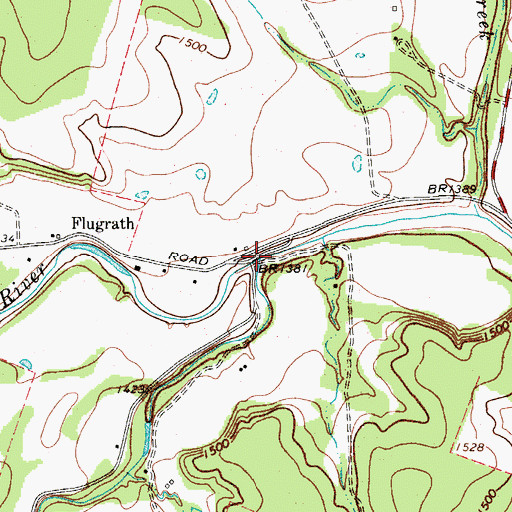 Topographic Map of Crabapple Creek, TX