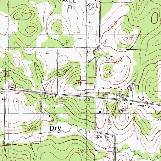 Topographic Map of Craig Cemetery, TX