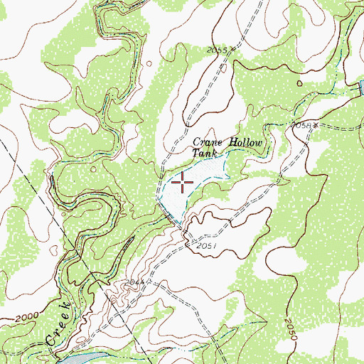 Topographic Map of Crane Hollow Tank, TX