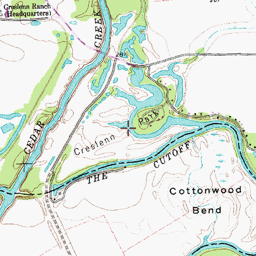 Topographic Map of Creslenn Park, TX