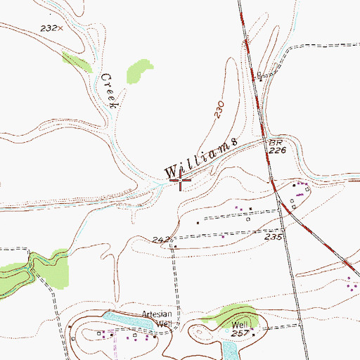Topographic Map of Criswell Creek, TX