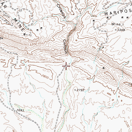 Topographic Map of Croesus Canyon, TX