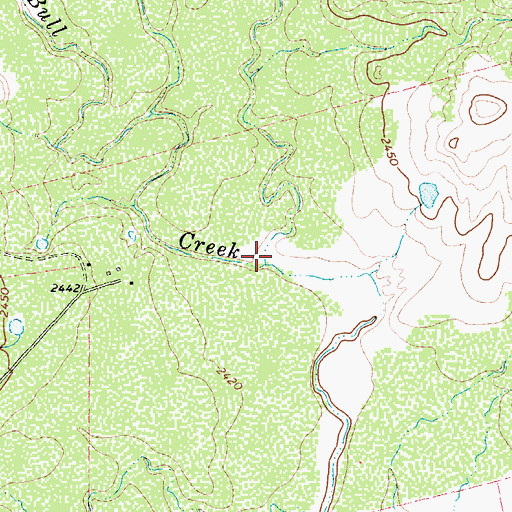 Topographic Map of Crooked Creek, TX