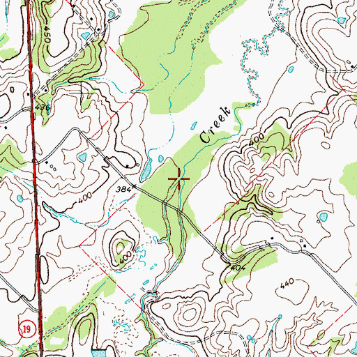 Topographic Map of Crooked Creek, TX