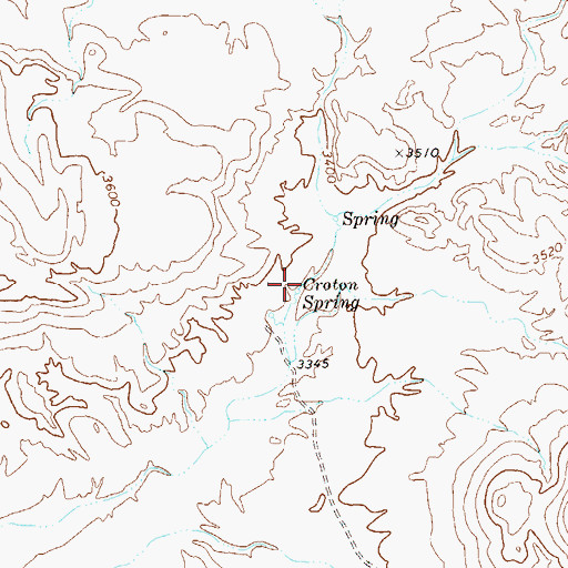 Topographic Map of Croton Spring, TX