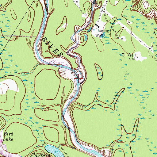 Topographic Map of Crystal Creek, TX