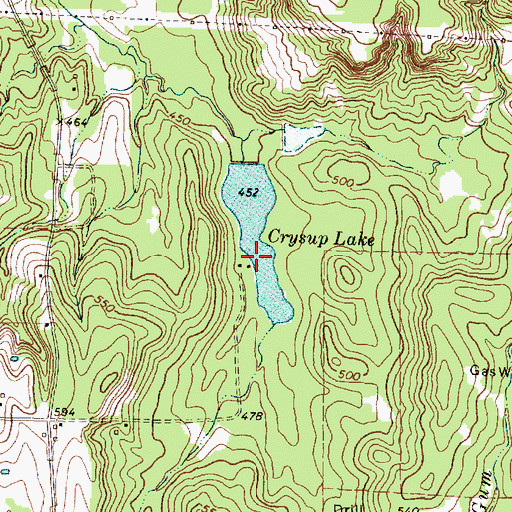 Topographic Map of Crysup Lake, TX
