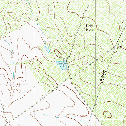Topographic Map of Cuatus Tank, TX
