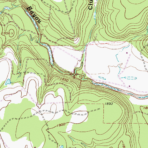 Topographic Map of Club Hollow, TX