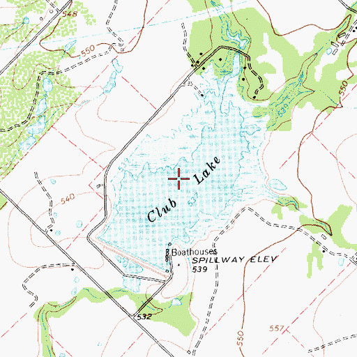 Topographic Map of Club Lake, TX