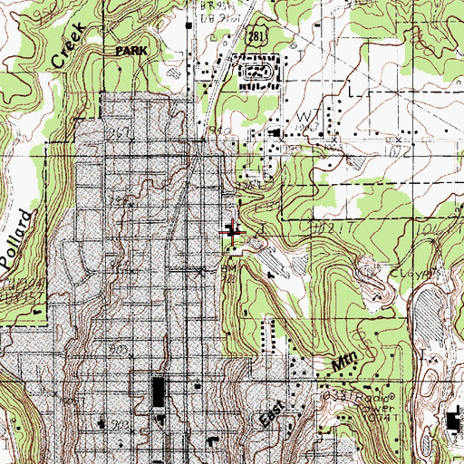 Topographic Map of Cullen Grimes School, TX