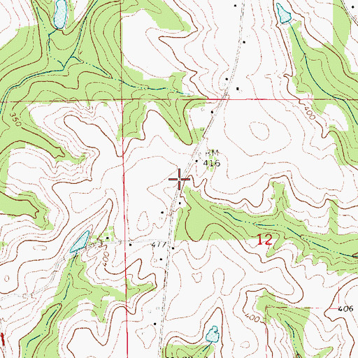 Topographic Map of Corinth School (historical), AL