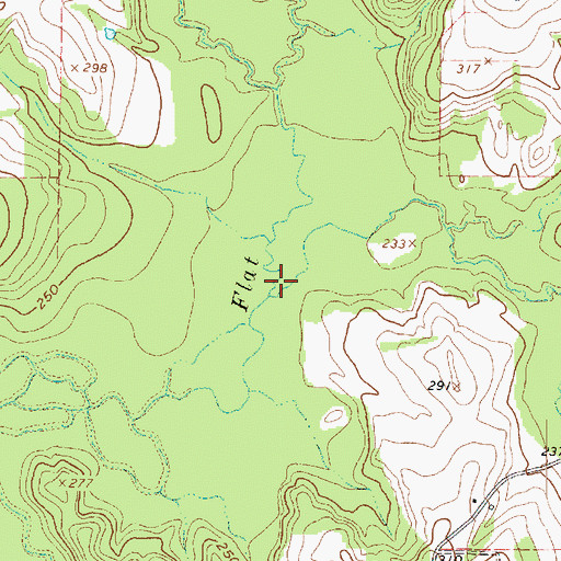 Topographic Map of Cypress Branch, TX