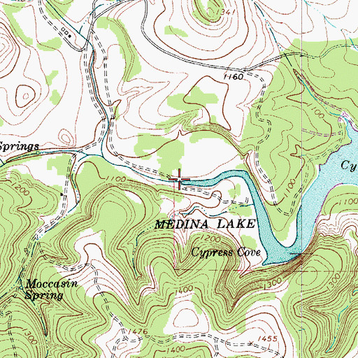 Topographic Map of Cypress Creek, TX
