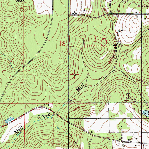 Topographic Map of Covington County Courthouse, AL