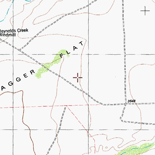 Topographic Map of Dagger Flat, TX
