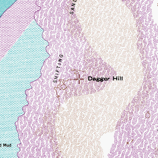 Topographic Map of Dagger Hill, TX