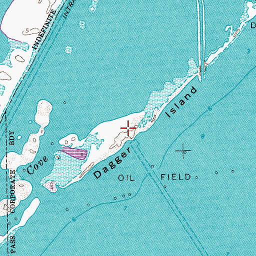 Topographic Map of Dagger Island, TX